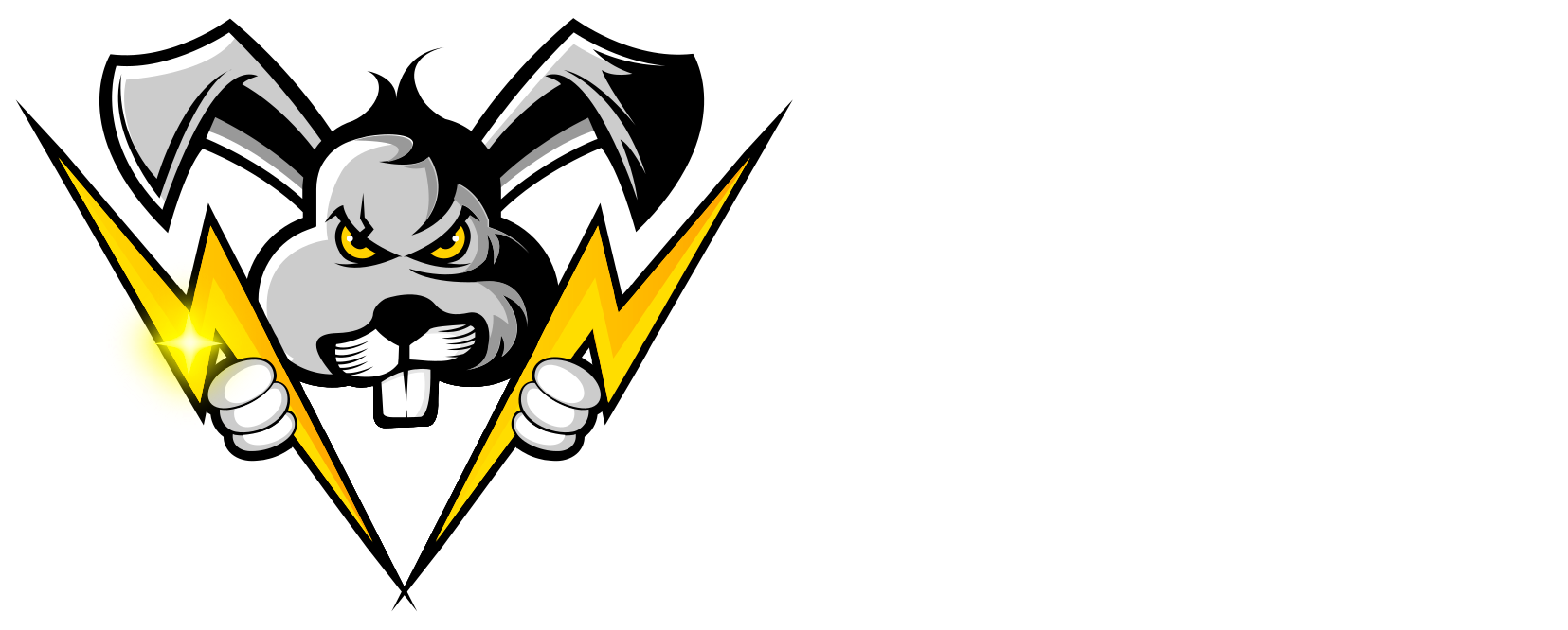 Nift bunny mascot with white text